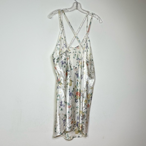BARBIZON Vintage Sleeveless Strappy Floral Botanical Slip Nightgown Chemise - Picture 12 of 16
